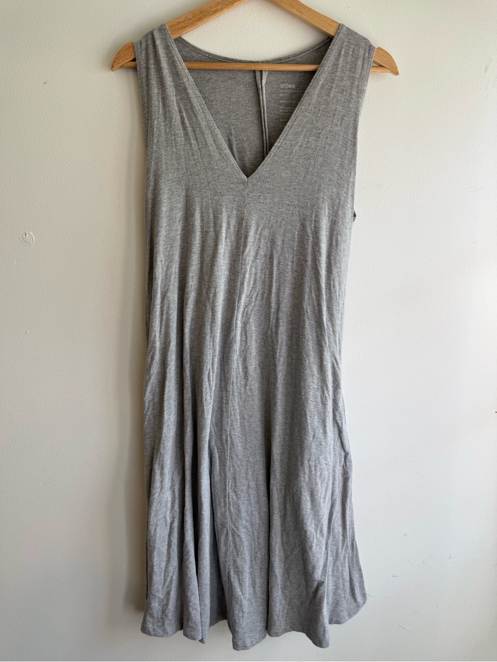 Sleeveless V-Neck Gray Women’s Dress